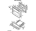 GE JGBC15GER1 door and broiler assembly diagram