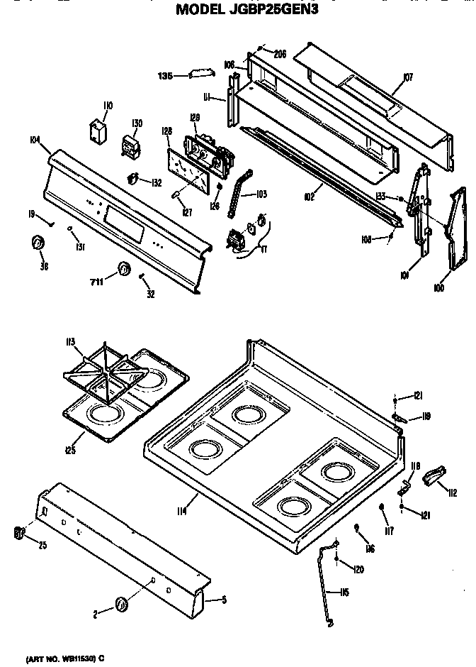 Cooktop and backsplash