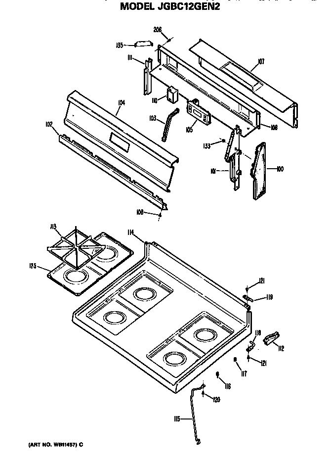 Cooktop and backsplash