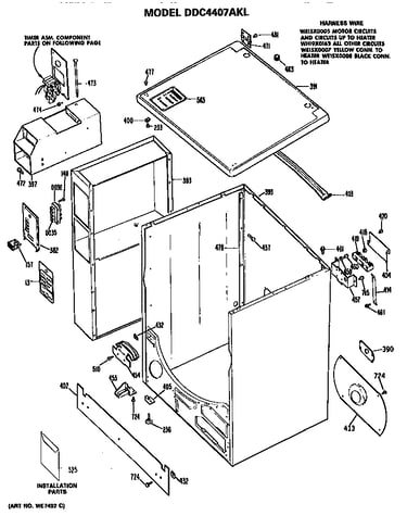 Cabinet for ddc4407akl