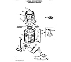 GE WWA5710MAL tub, basket and agitator diagram
