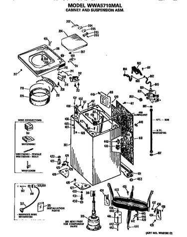 Cabinet and suspension
