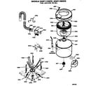 GE WWP1170GFB tubs, agitator and air bell diagram