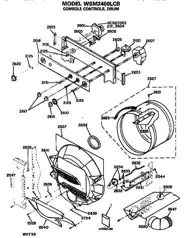 Console controls and drum