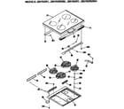 GE JB575GR2BK cooktop diagram