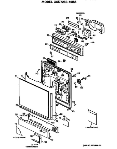 Front/control panel