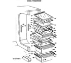 GE TFHB22RRABK refrigerator shelves diagram