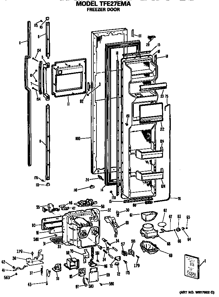 Freezer door