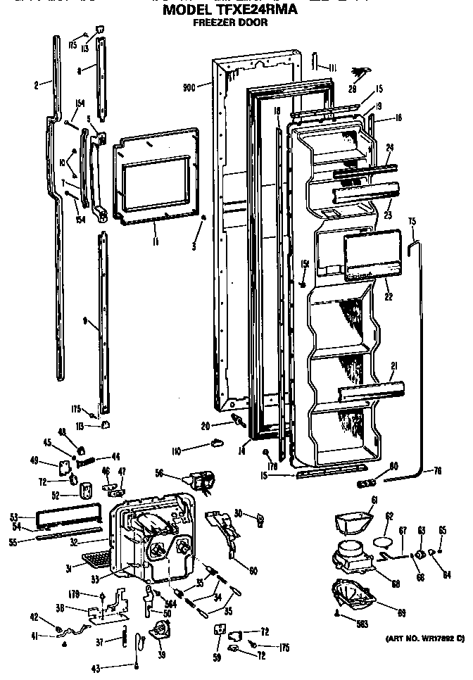 Freezer door