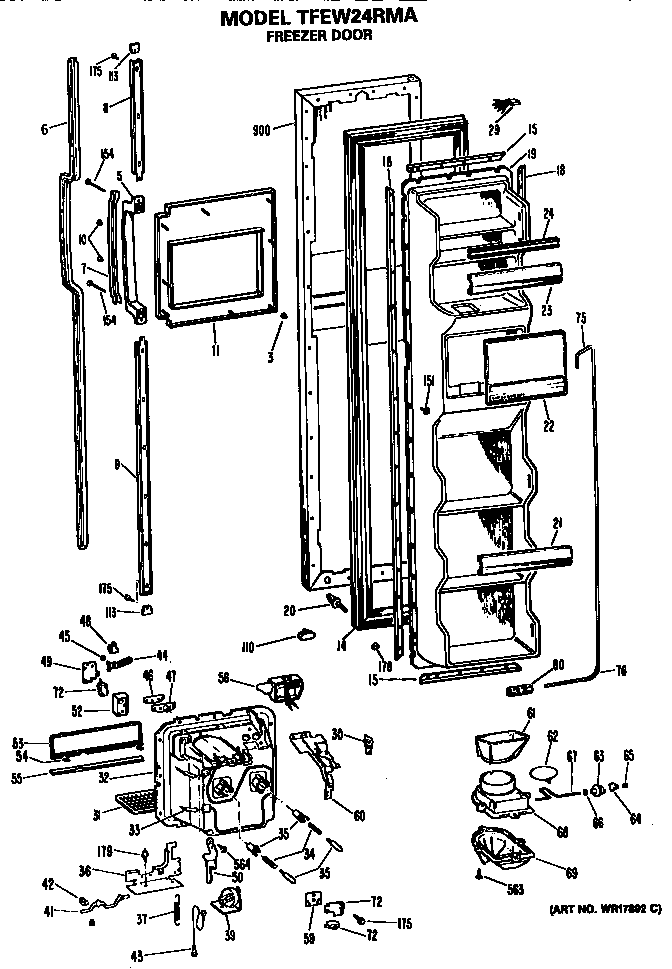 Freezer door