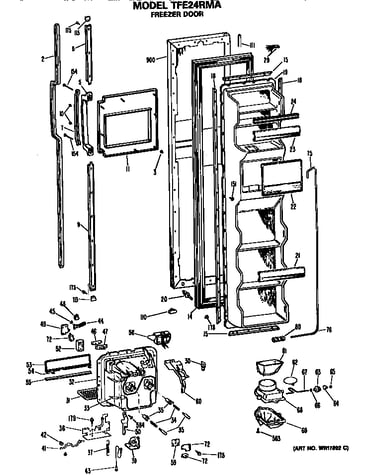 Freezer door