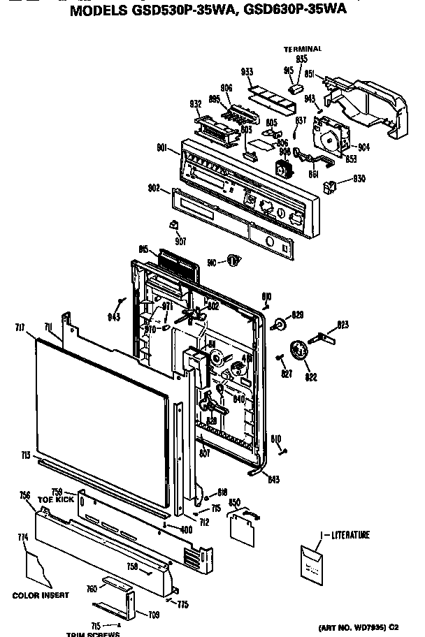 Front/control panel