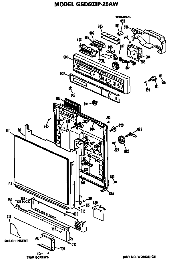 Front/control panel