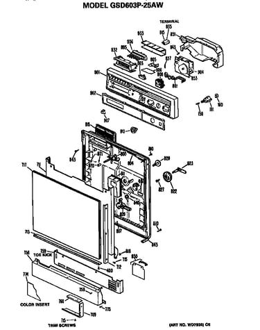 Front/control panel