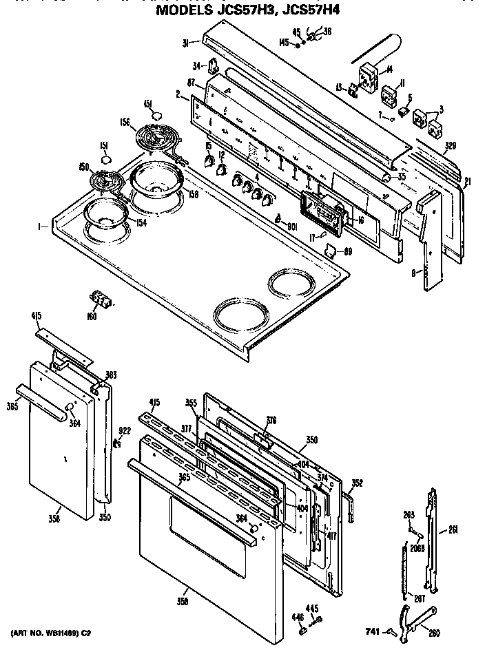 Cooktop/door