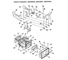 GE JGSP20GEP2 door & burner/manifold assembly diagram