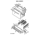 GE JGBS02EN1 door and broiler assembly diagram