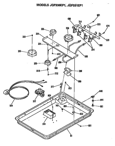 Top burners,igniter, and module