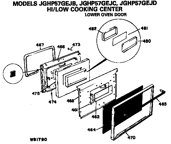 Lower oven door