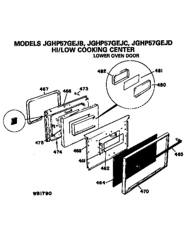 Lower oven door