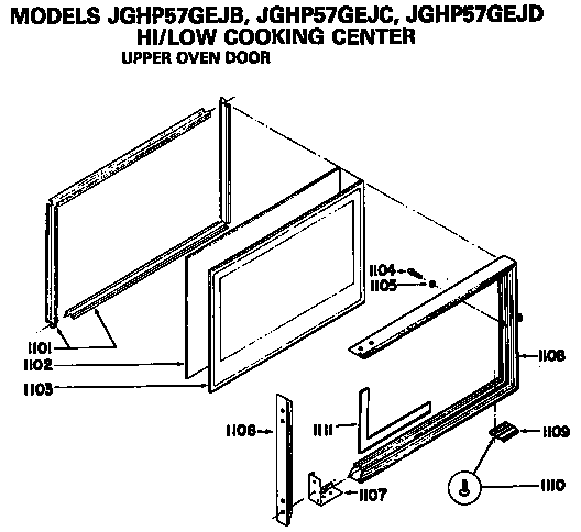 Upper oven door