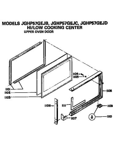 Upper oven door