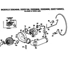 GE DDE5806MCL blower and drive diagram