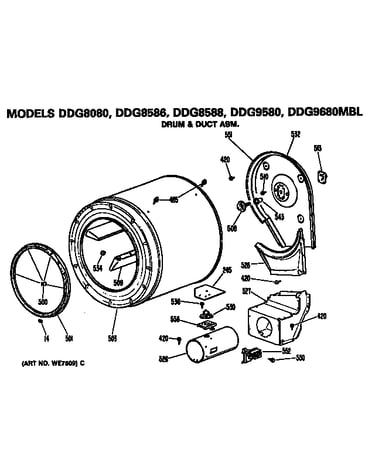 Drum and duct assembly