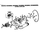 GE DDG8586MBL blower and drive assembly diagram
