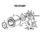 GE DDG7180MCL drum and duct assembly diagram