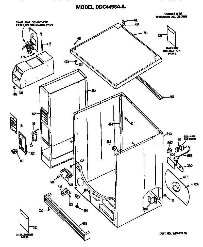 Cabinet for ddc4498ajl