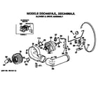 GE DDC4498AJL blower and drive assembly diagram