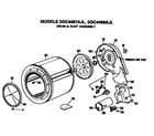 GE DDC4498AJL drum and duct assembly diagram