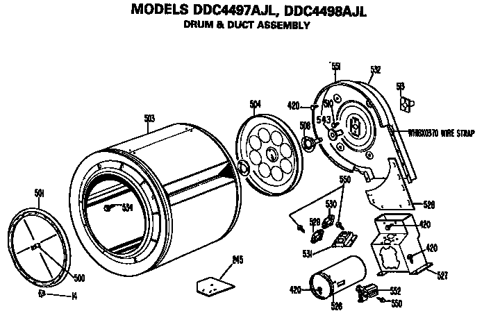Drum and duct assembly