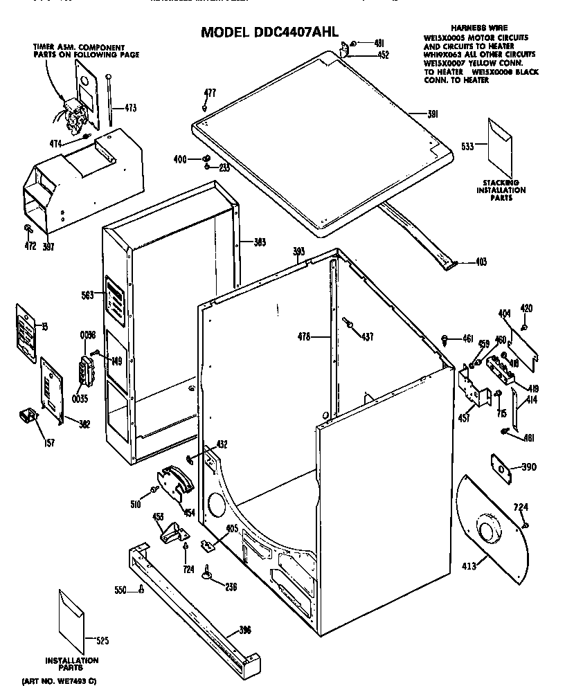 Cabinet for ddc4407ahl