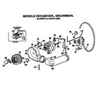 GE DDC4408AHL blower and drive assembly diagram
