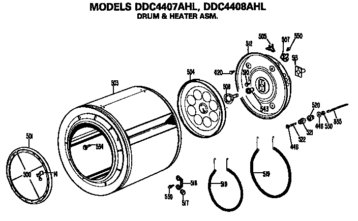 Drum and heater assembly