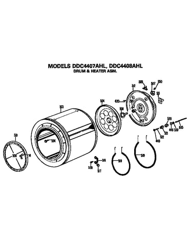 Drum and heater assembly