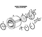 GE DDC5000MBL drum and heater diagram