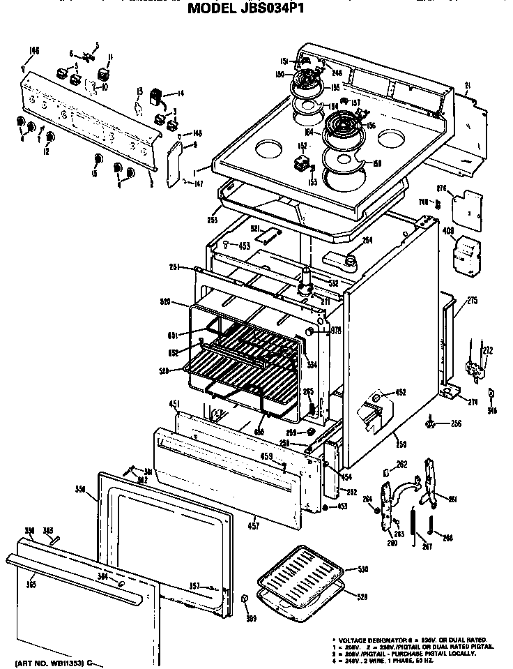 MAIN BODY/COOKTOP/CONTROLS