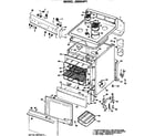 GE JBS034P1 main body/cooktop/controls diagram