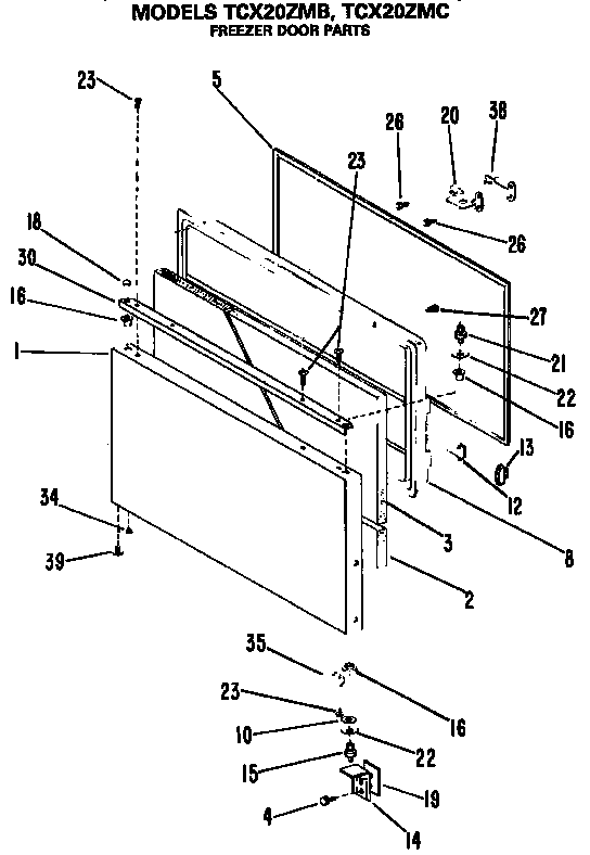 Freezer door