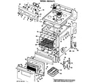 GE JBS16P1 main body/cooktop/controls diagram