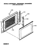 Upper oven door parts