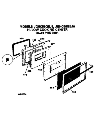 Lower oven door