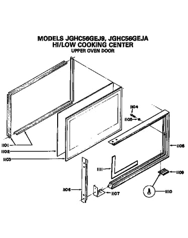 Upper oven door