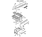 GE JLBS03PK4 backsplash/cooktop/door assembly diagram