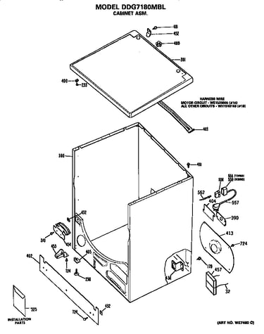 Cabinet for ddg7180mbl
