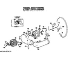 GE DDG7180MBL blower and drive assembly diagram