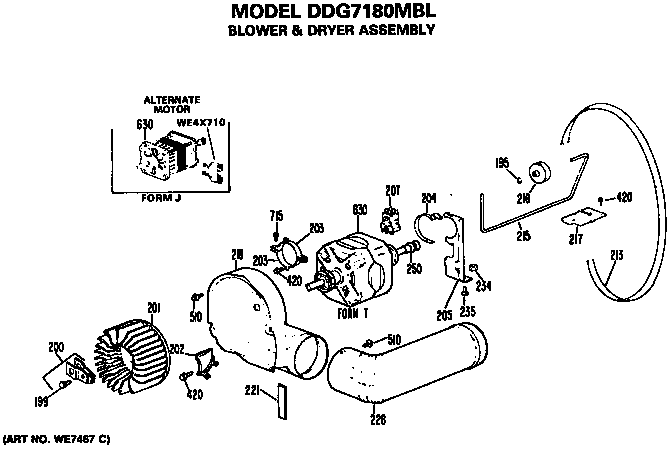 Blower and drive assembly